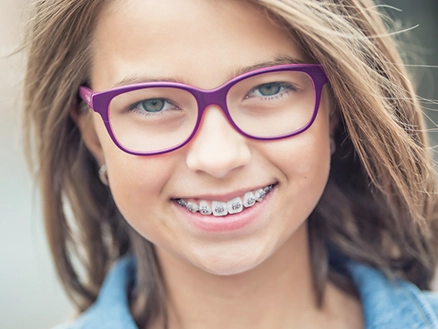 Teenage Girl with Braces
